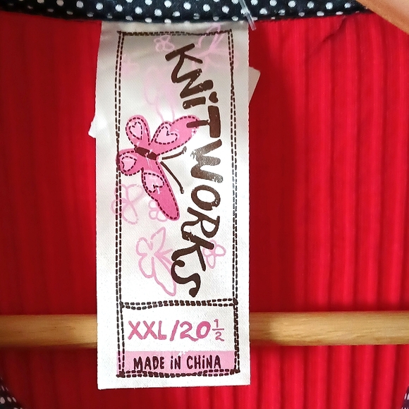 Like new vintage red long sleeve dress top - Picture 3 of 3